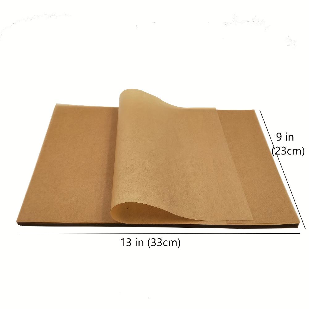 50Pcs Baking Paper Non-Stick Parchment Baking Sheet For Oven Air Fryer Grilling Mat Paper Food Wrapping Paper Kitchen Baking Too