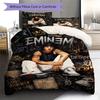 Eminem Pattern Bedding,Quilt Set Quilt Cover Pillowcase Home Birthday Gift(1 * Duvet Cover + 2 * Pillowcase, Without Core)