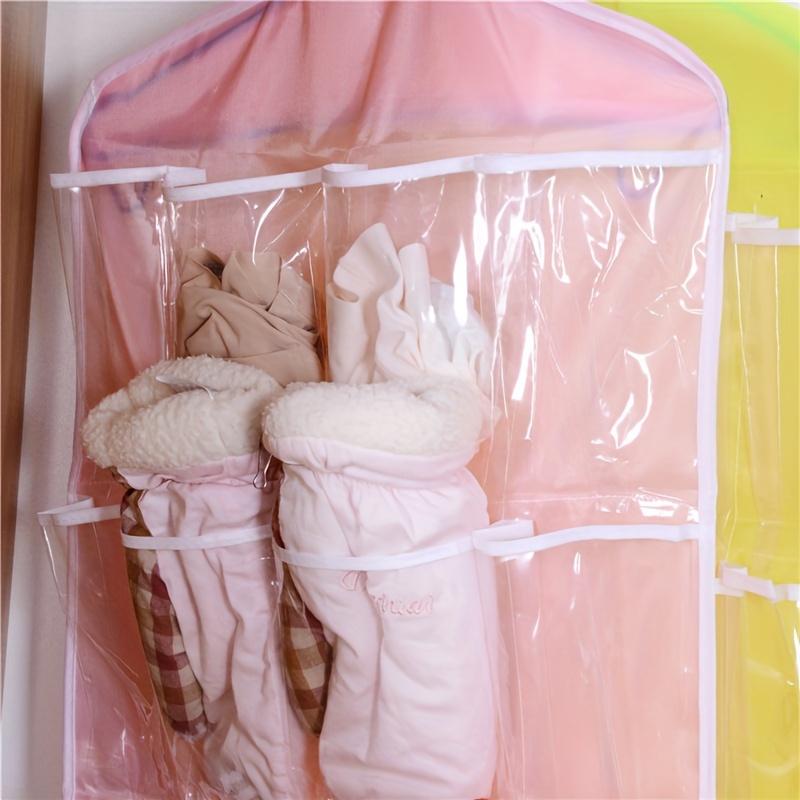 Space-Saving Transparent Hanging Wardrobe Organizer, Multi-Pocket Mesh Storage Bag for Underwear, Socks & Accessories