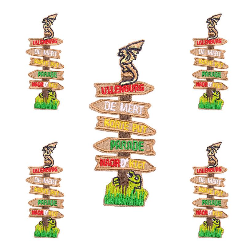 10pcs /Lots Netherland Carnival Patch Netherland Oeteldonk Emblem Full Embroidered Patches Iron On Patches For Clothing Sew Diy 