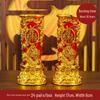 Smokeless Crystal Candle for Buddha Offerings, Housewarming, or New Year Celebrations - Windproof Red Butter Lamp