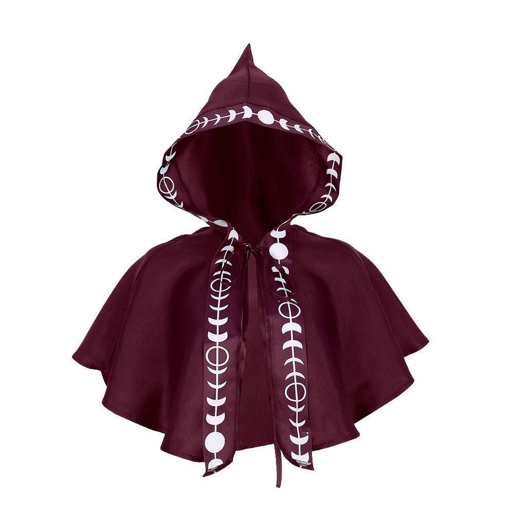 Luxurious Medieval Polyester Hooded Cloak Cape In Vibrant Colors Theatrical For