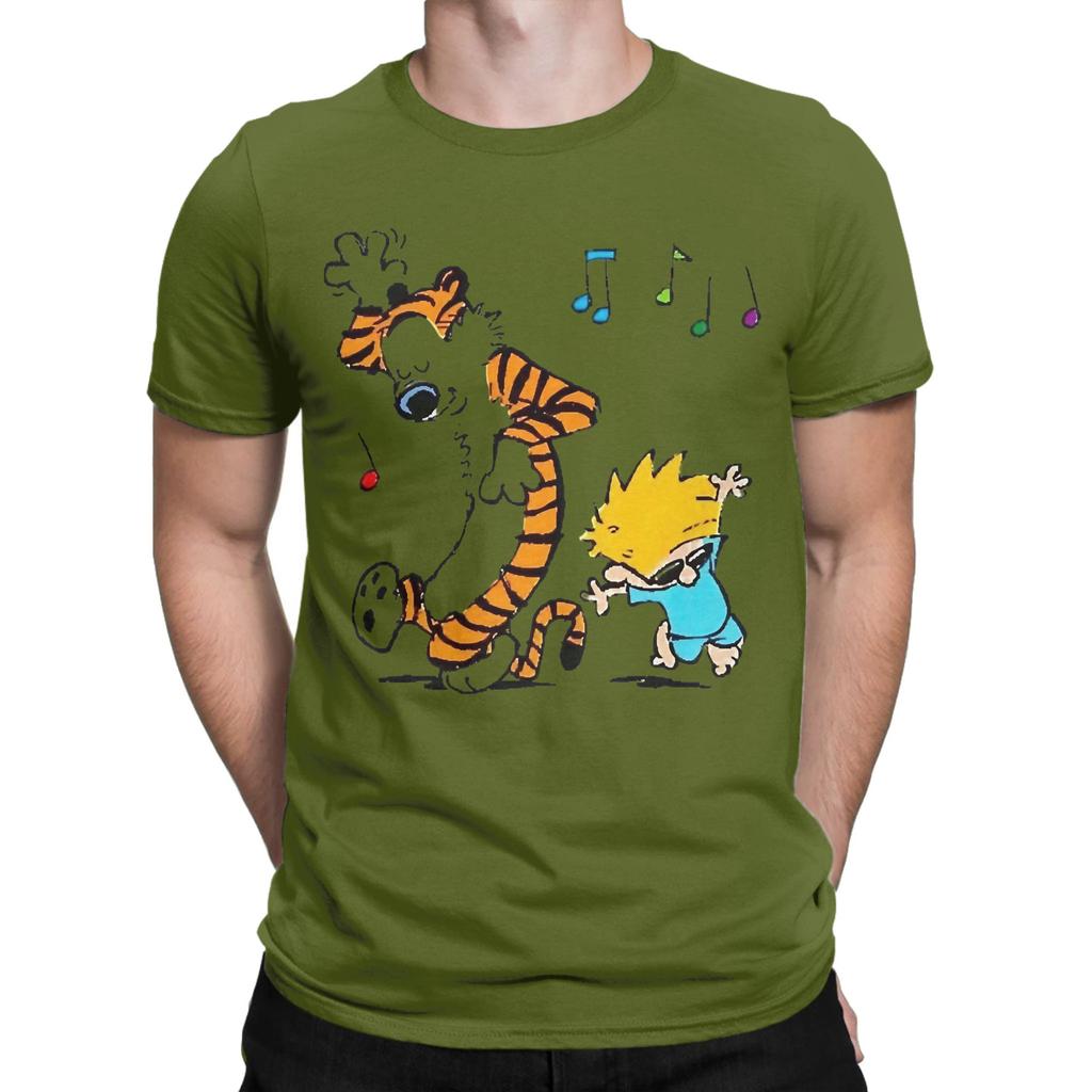 Calvin And Hobbs Dance Novelty 100 Cotton Tshirt Calvin Tees Tops For Unisex