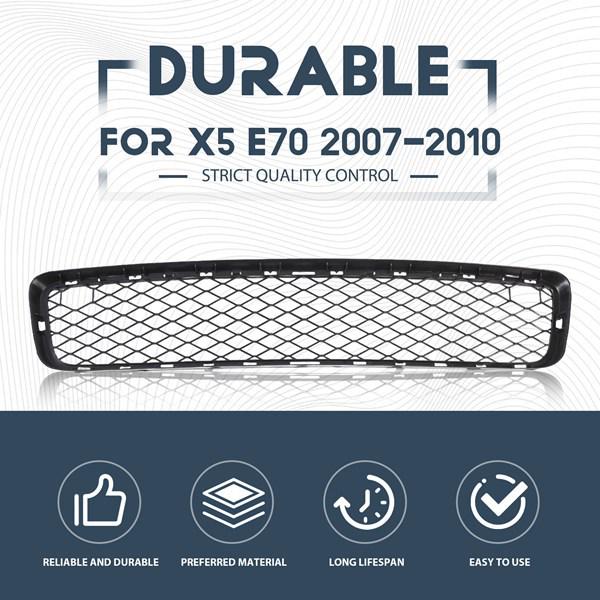 Black Plastic Front Bumper Vent Grille Center Frame for Cars
