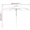 VidaXL Parasol de jardin avec mât en bois noir 299x240 cm 363173