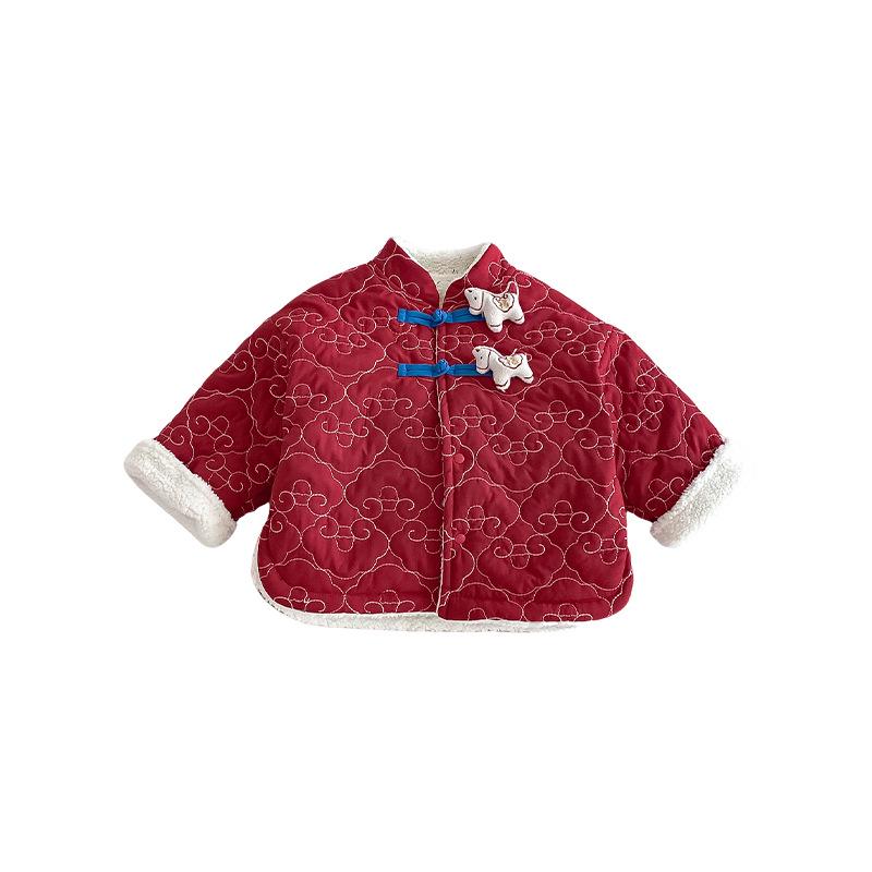 Gesteppte Weste für Kinder zum Chinesischen Neujahr 2025 - Winter-Baumwolljacke für Jungen