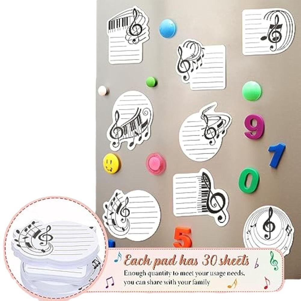 10Pcs/Set Smooth Writing Music Note Sticky Notes Various Music Shapes Writing Memo Pad  Notebooks