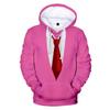 Lustiger Fake Suit Mode 3D Hoodies Smoking Fliege Print Lose Kapuzenpullover Cosplay Casual Pullover Streetwear Fake Suit