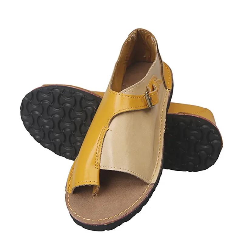 Sandálias Rasteirinhas de Fivela com Bico Aberto para Mulheres Sapatos Casuais Verão Casual Salto Coberto Sapato de Praia Sandálias Rasteiras Tamanho Grande 43