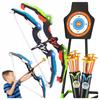 Glowing Bows LED Shooting Set For Kids Target 20 Arrows Toy