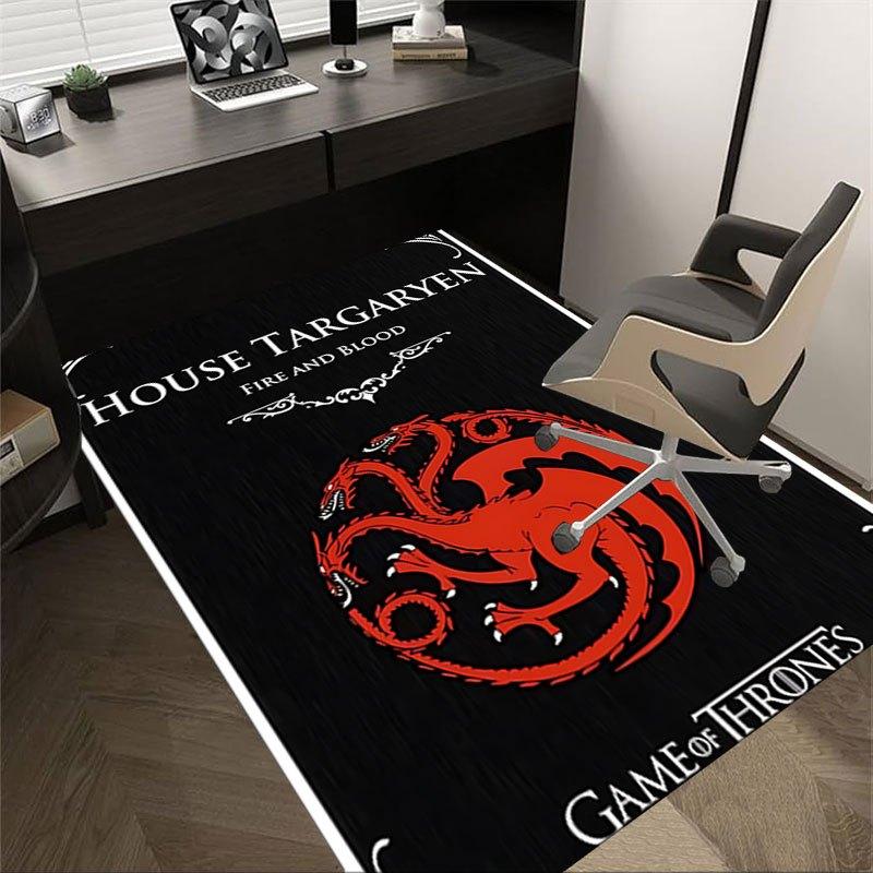 

1pc Fire and Blood Office Carpet Chair Mats, Home Decor Mat | Fantasy Theme Mat | Durable Mat, Dragon DecorB11 60cm by 90cm