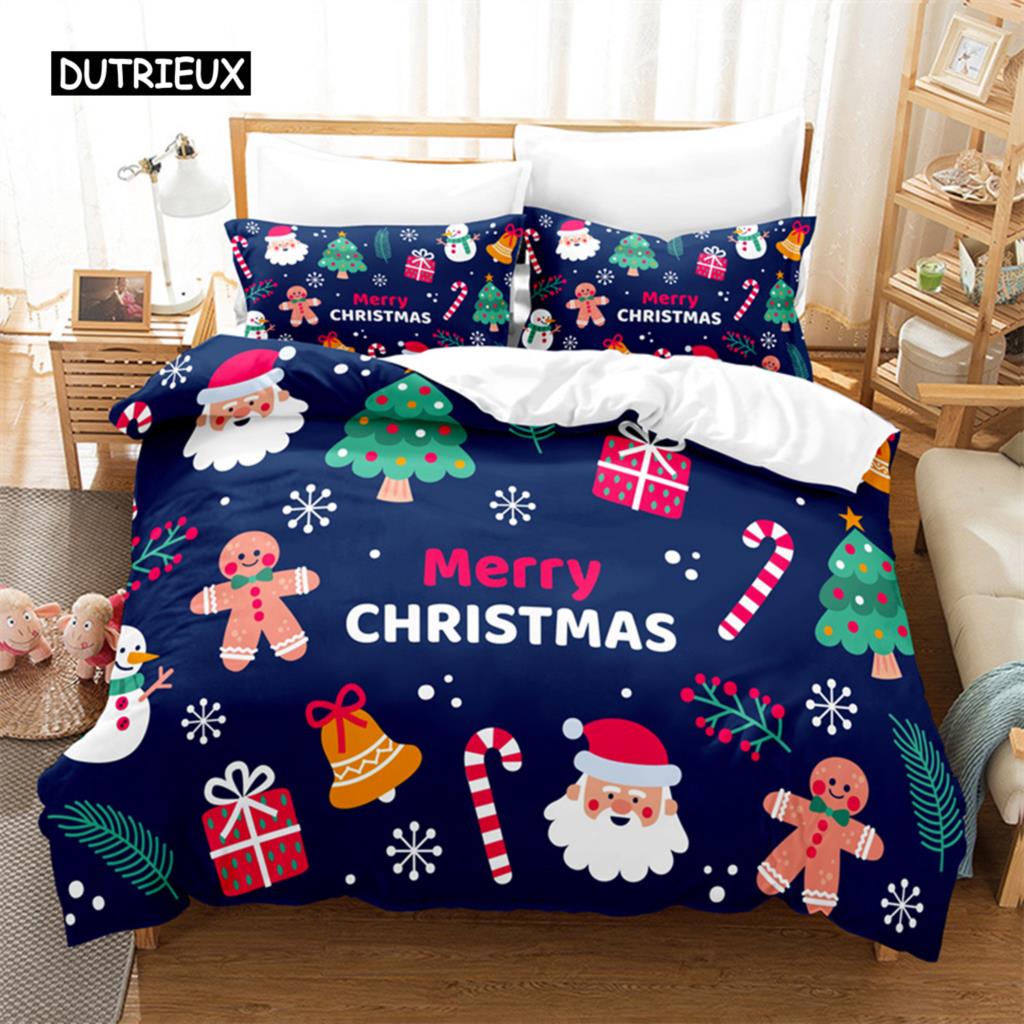 Cartoon Santa Claus Bedding Set Duvet Cover Set 3d Bedding Digital Printing Bed Linen Queen Size Bedding Set Fashion Design