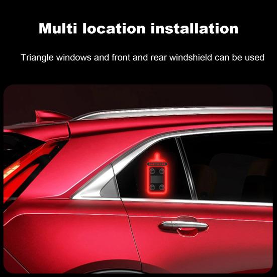 Solar Bottle Shape Car Light Baby in Car Safety Sign Wireless Neon Atmosphere Lamp for Triangle Window Suction Cup Mount LED Decorative Light Unique