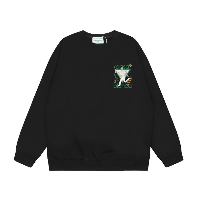 Casa spring and summer fantasy door starry sky castle casa letter long sleeve crew neck sweater couple T-shirt men and women couples