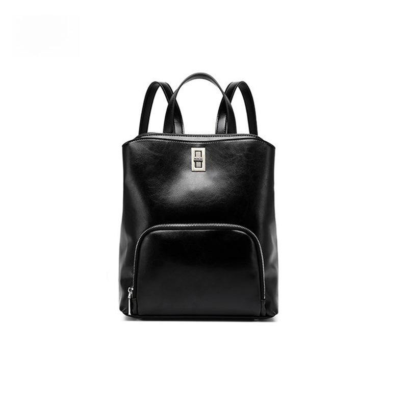 Top-grain Cowhide Hand-held Travel Bag Genuine Leather Large-capacity Simple Commuting Bag Retro Cowhide Backpack