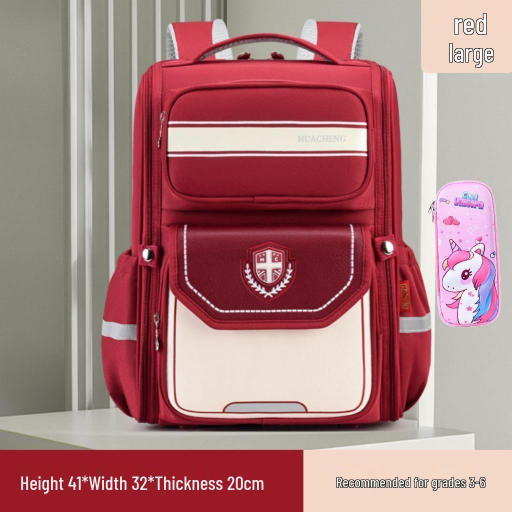 Rucksack mit großem Fassungsvermögen und Rückenschutz für Jungen und Mädchen der Klassen 1-6