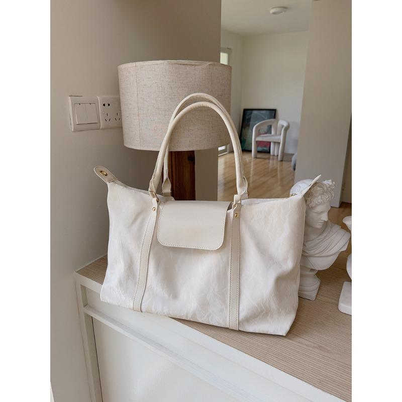 

Дорожня сумка Жіноча Портативна для коротких відстаней Сумка для зберігання у відрядженні Фітнес-подорожі Легка сумка Дафл білий