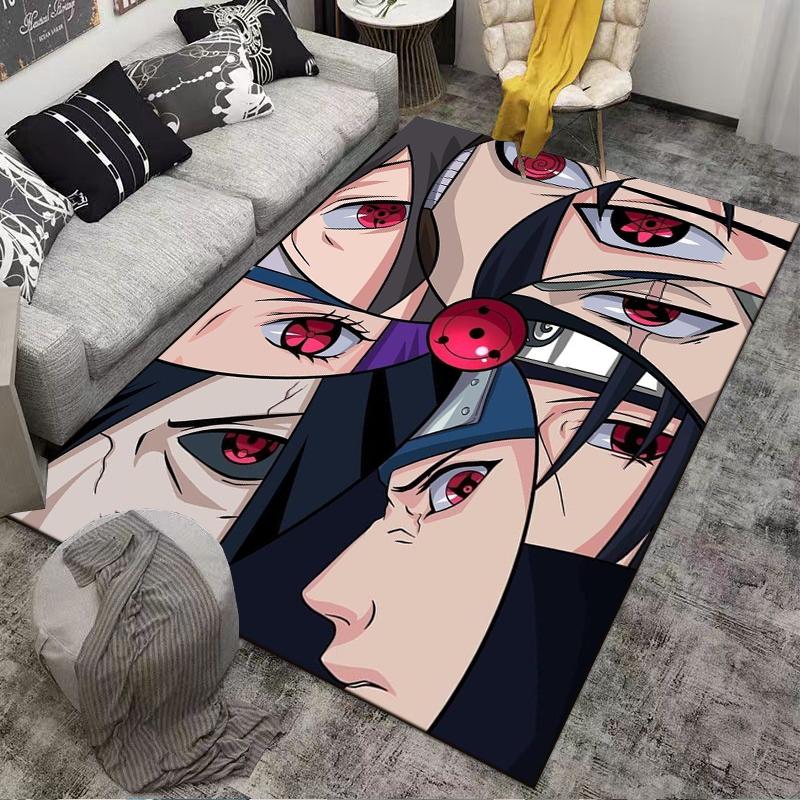 Anime Eye Pattern Carpet Designed Floor Mat, Suitable As a Non-slip Mat for the Living Room or Bedroom Sofa