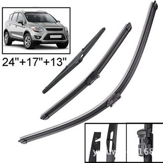 Ford Kuga 2010-2012 Front & Rear Wiper Blades Set (24", 17", 13")