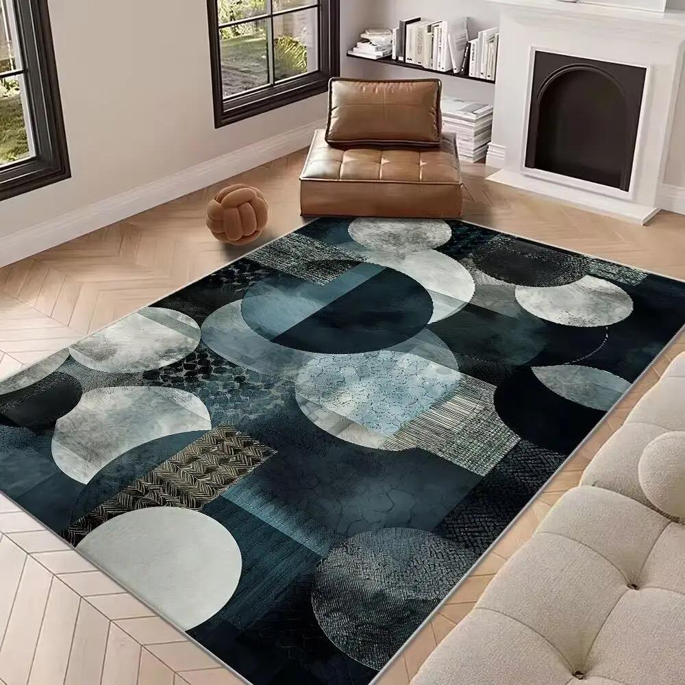 New Abstract Carpet for Living Room Premium Nordic Decoration Home Sofa Rugs Geometric Bedroom Bedside Soft Floor Mat Non-slip