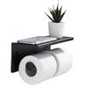 Multi-Functional Punch-Free Double Roll Stainless Steel Toilet Paper Holder