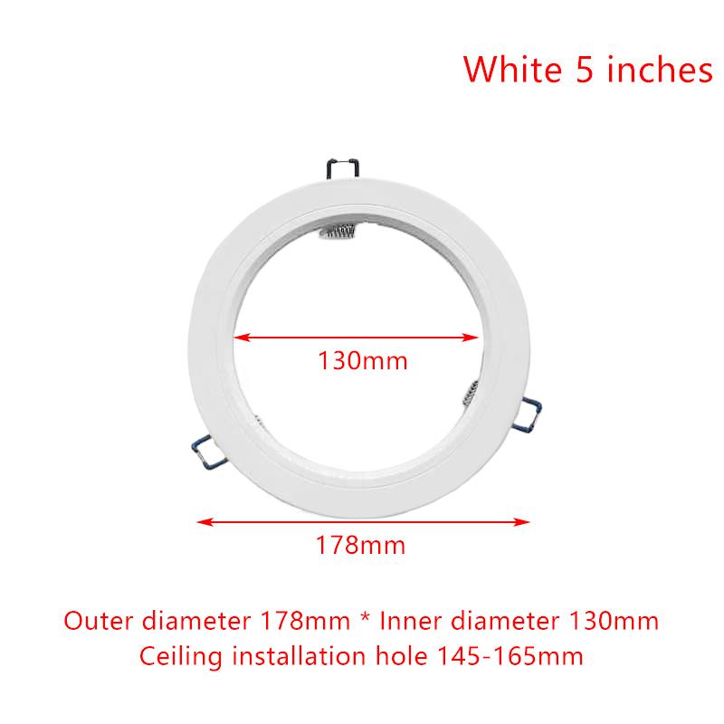 Led Downlight Spotlight Brackets Light Stand Adapters Lamp Shade Rings Hole Enlarge White Outer Frames Cut Out Remedial Circles