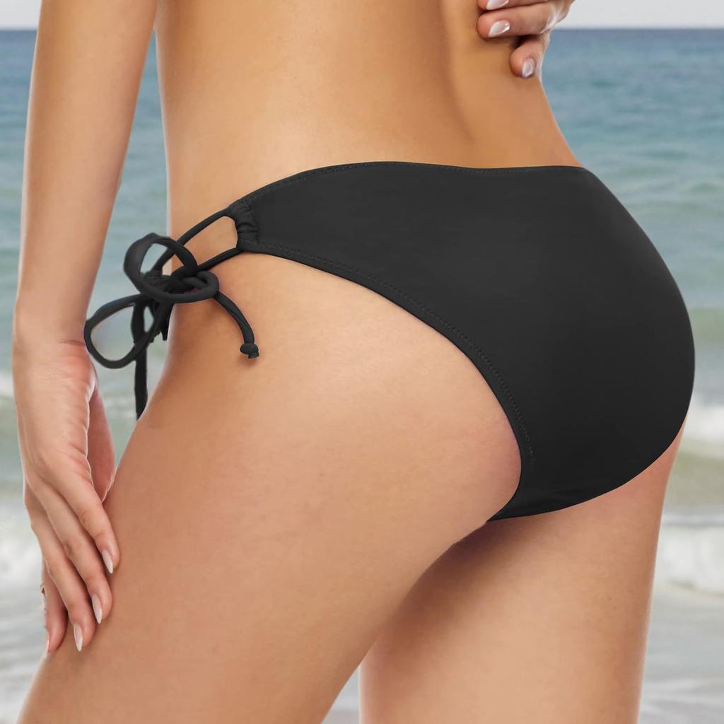 Women's Swimming Bottoms, High Waist, Vintage Basic , Full Coverage Bikini Split Swimsuit Briefs Swimming Trunk