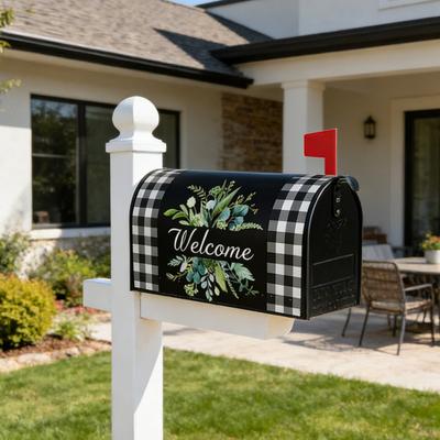 Husa pentru Cutia Poștală Primăvară Vară Flori Păsări Wrap pentru Cutia Poștală Husa Decorativă pentru Poștă de Exterior Grădină Curte Decor Casă