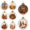 Creative Holiday Tree Embellishments Glowing Christmas Story Ornament, Light-Up Ball Hanging Decor with Warm LED Light, Miniature Scene Ornaments Mini