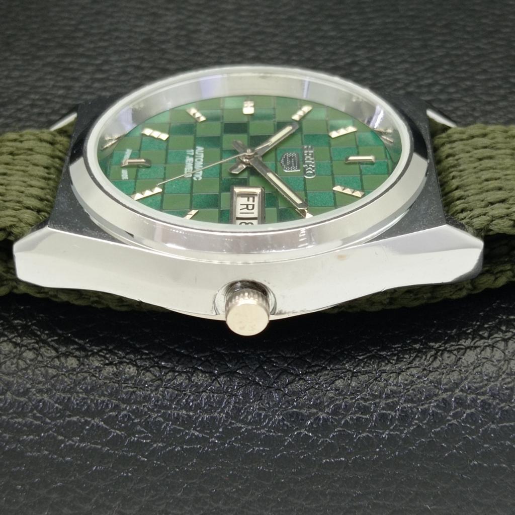 REFURBISHED JAPAN SEIKO 5 6309A AUTOMATIC MENS GREEN COLOR DIAL WATCH a440294-4 Sk-a440294