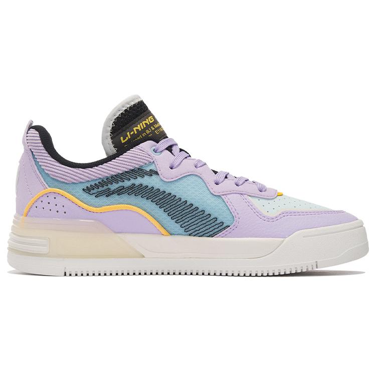 New LiNing Wave V1 Anti Slip Wear Resistant Low Top Skateboard Shoes Women's Lilac AGCS182-2