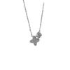 Premium Sense Full Diamond Presbyopia Tetragonal Star Pendant Collarbone Chain Light Luxury Design Sense Simple Zircon Necklace Female
