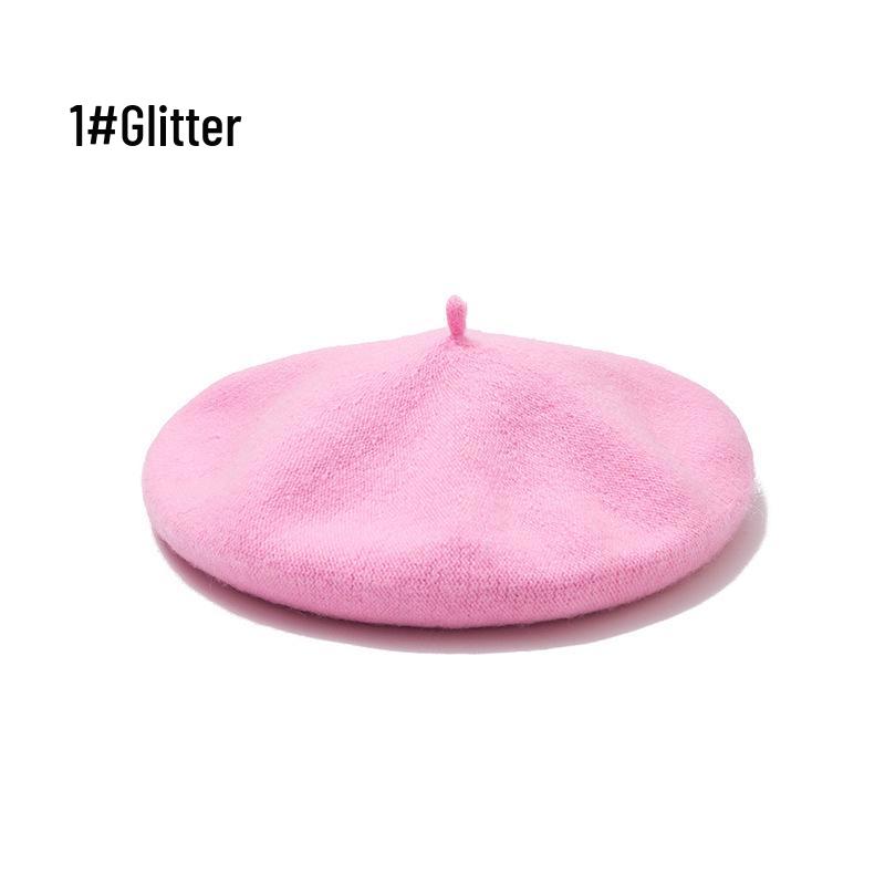 Women's Cross-Border Wool Beret: Autumn/Winter Korean-Style, British Retro Octagonal Painter Hat for Large Head Circumference