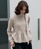 ITOV SEOUL Ribbon Tie Blouse Beige