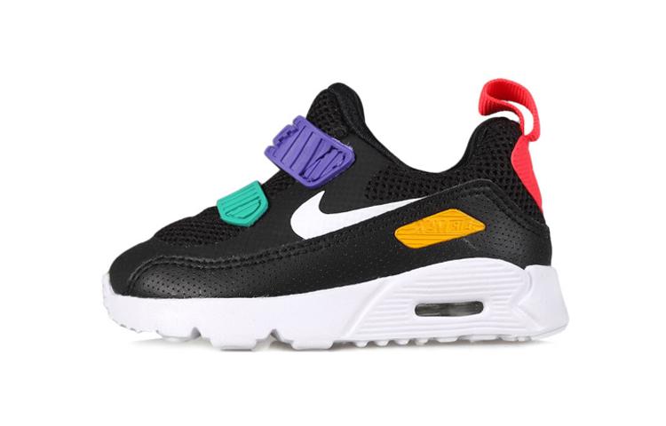 

Nike Air Max 90 Cushioning Low top Running Shoes Black Purple Infant And Toddler 881924-014 21