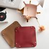Square Pu Leather Storage Box, Nordic Style Desktop Storage Tray