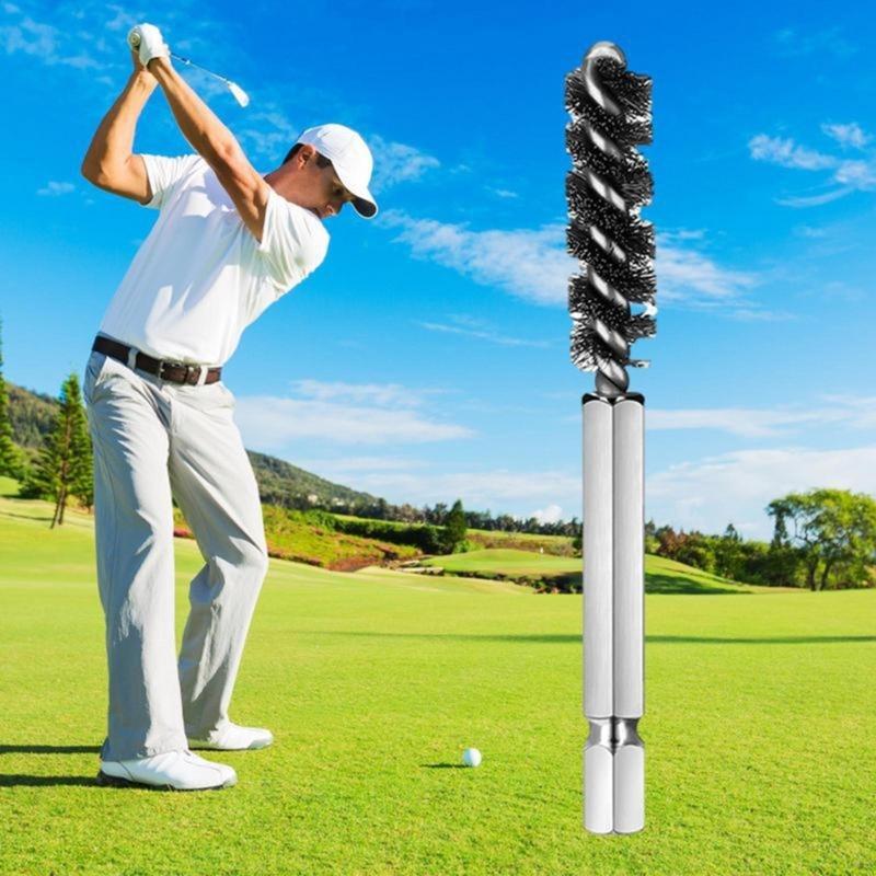 2/4 Pcs Golf Shaft Ferrules Brush Golf Clubs Head Hosel Brush Stainless Steel Bore Brush Wire Brush Cleaning Tool
