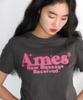 AMES-WORLDWIDE Round Hem Crop Tee Charcoal
