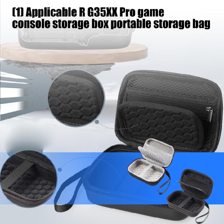 Pouch for RG35XX Handheld Game Console Scratchproof Carrying Case Shockproof Storage Bag Hard Case with Mesh Pocket
