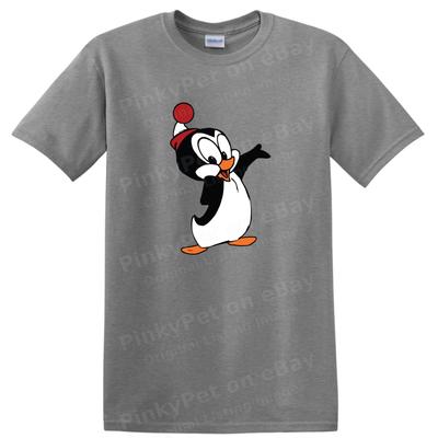 Penguin Cute Character Graphic T Shirt Funny Winter Tee for Kids and Adults
