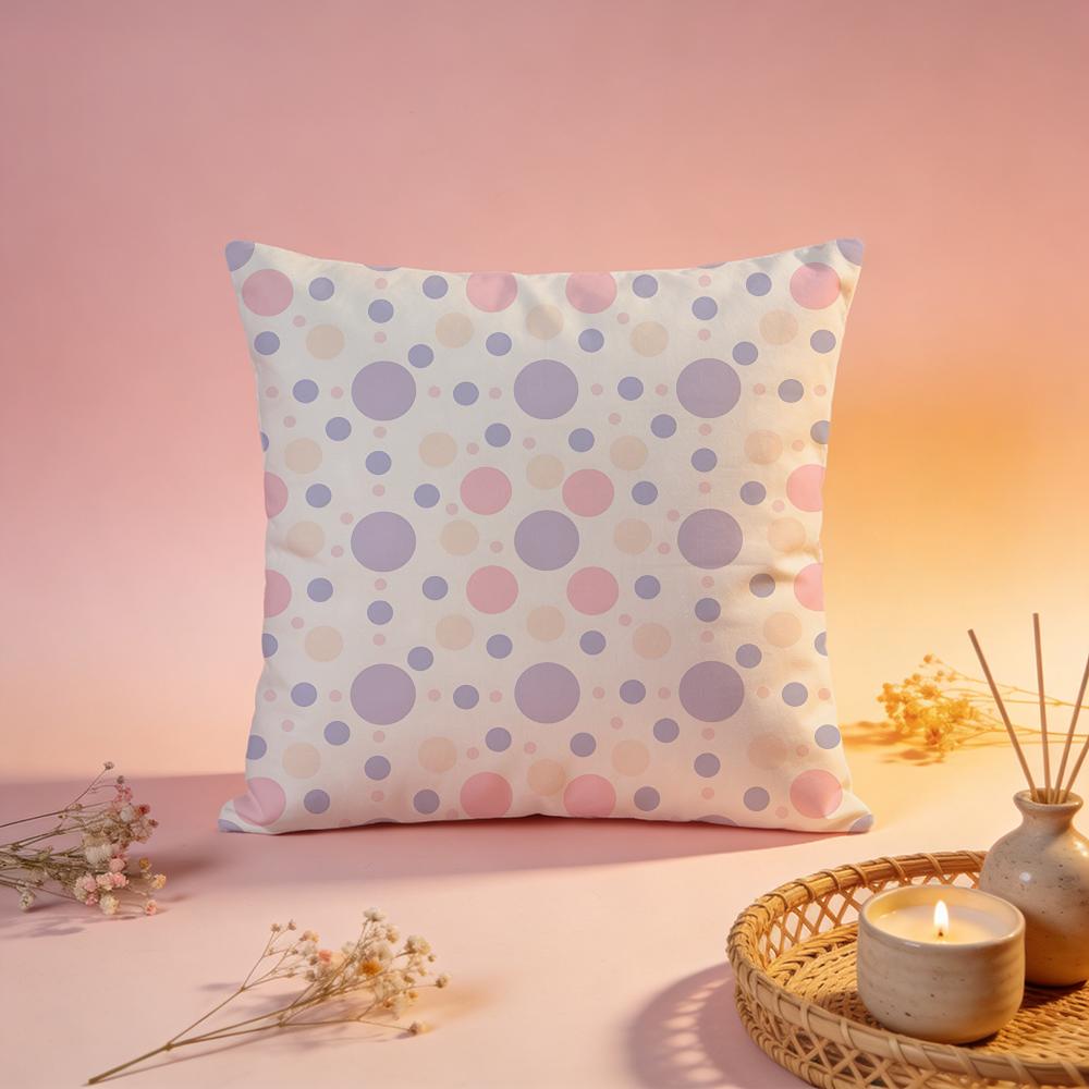 Classic Retro Polka Dot Cushion Cover Comfortable Durable Pillow Cover MultiScene for Home Office Car Sofa