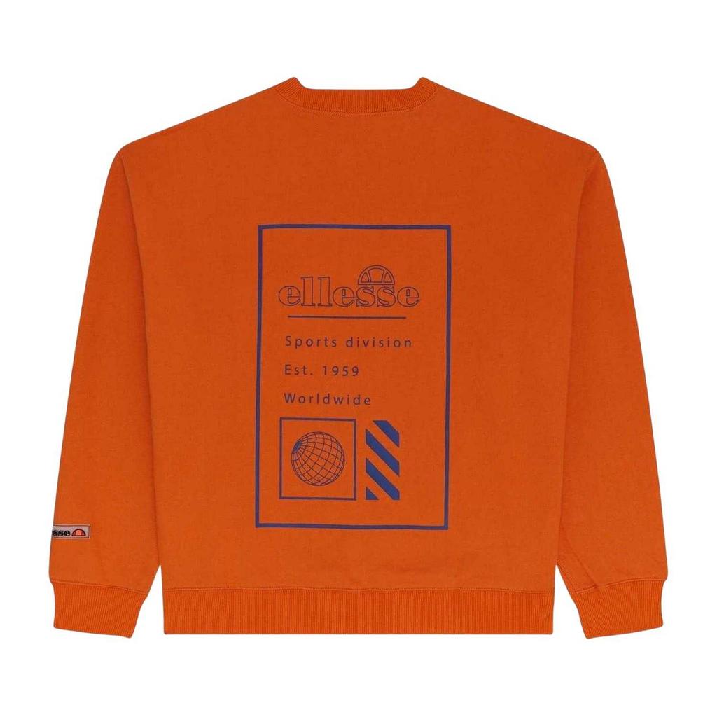 Ellesse Mens Logo Ribbed Collar Long-Sleeved Sweatshirt