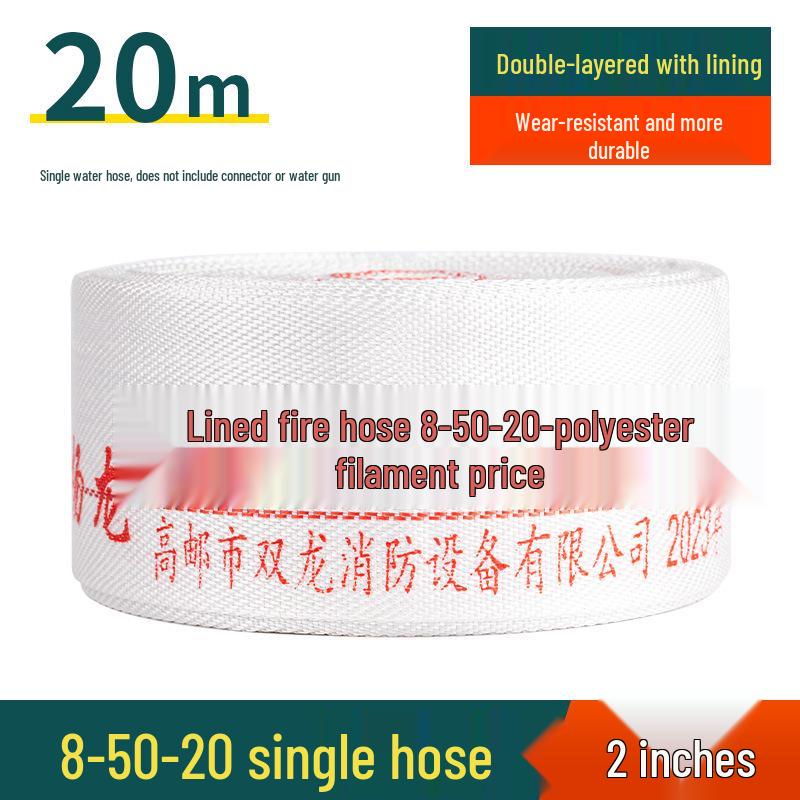 2,5-Zoll Typ 8 Hochdruck-Feuerwehrschlauch, 65 Nationalstandard, Erhältlich in 20/25 Metern, mit Polyurethan-Wasserschlauch, Tasche und Pistolenkupplung