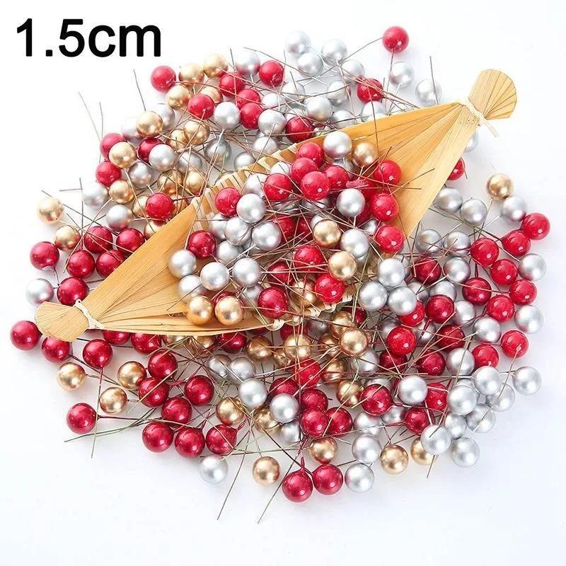 50/100Pcs Christmas Decoration Berry Christmas Tree Ornament for Home Room Decor Xmas New Year 2025 DIY Gift Wreath Accessories