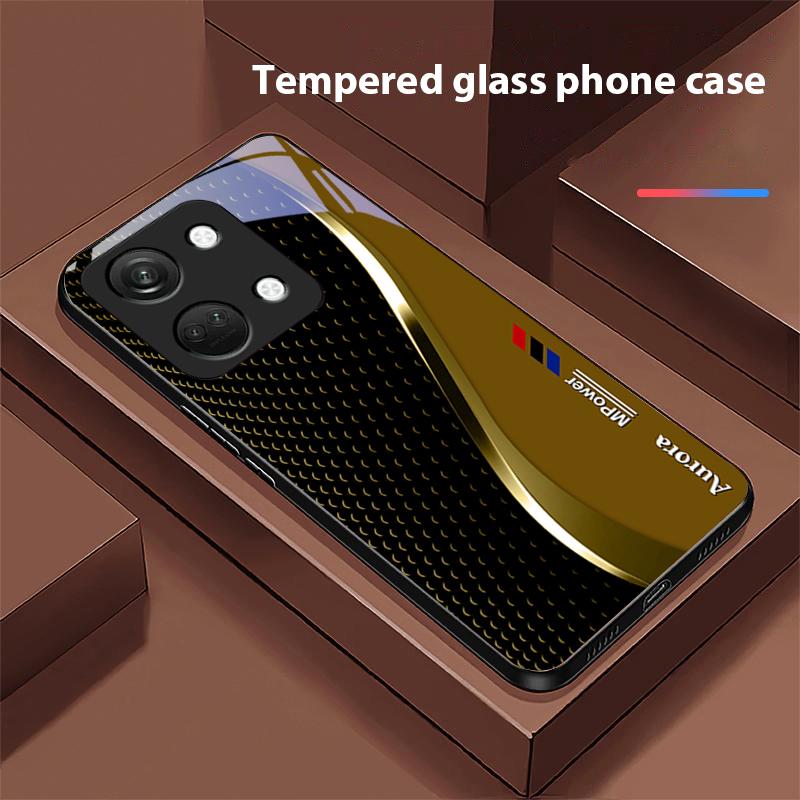 Kreative Kurve Für OnePlus Nord 3 5 6T 7 Pro 8 12 10T Reno8 Lite 5G 10R Nord N30 Hartschalen-Schutzhülle aus gehärtetem Glas Schwarz