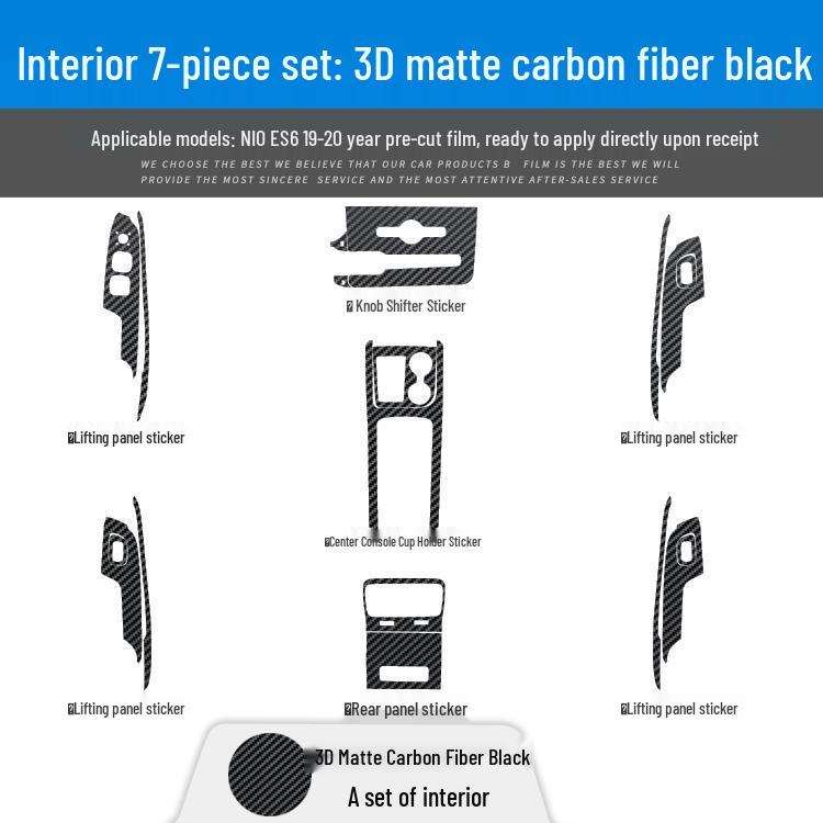Compatible Nio ES8 (18-20) Carbon Fiber Gear Stickers for ES6/EC6 - Free Replacement If Damaged