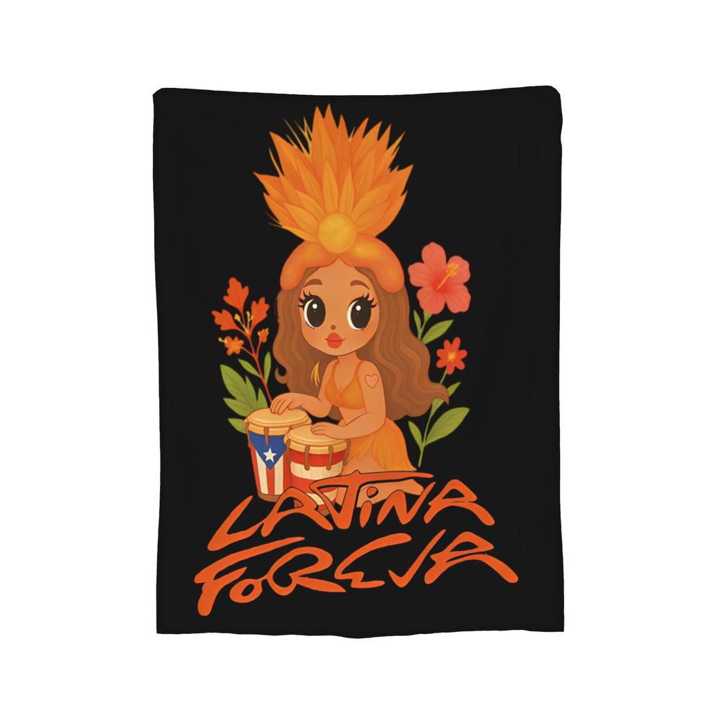 Karol G Tropicoqueta Album Blanket Coral Fleece Plush Printed Multifunction Warm Throw Blankets for Bedding Car Quilt
