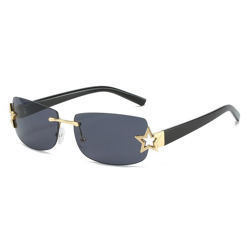 New Fashionable Frameless Square Sunglasses Y2K Street Style Personality Trendy Sunglasses Style 1