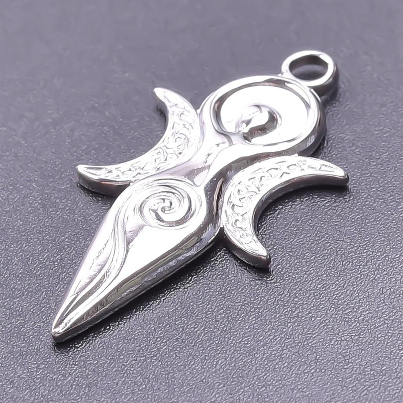 Silver Color Satan Charm Pentagram Star Moon Accessories Witch Celtic Knot No Fade DIY Stainless Steel Charms For Jewelry Making