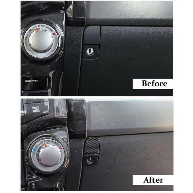 Kolfiber Förvaringspanel för passagerare med strömbrytare för 4runner SUV 2010+